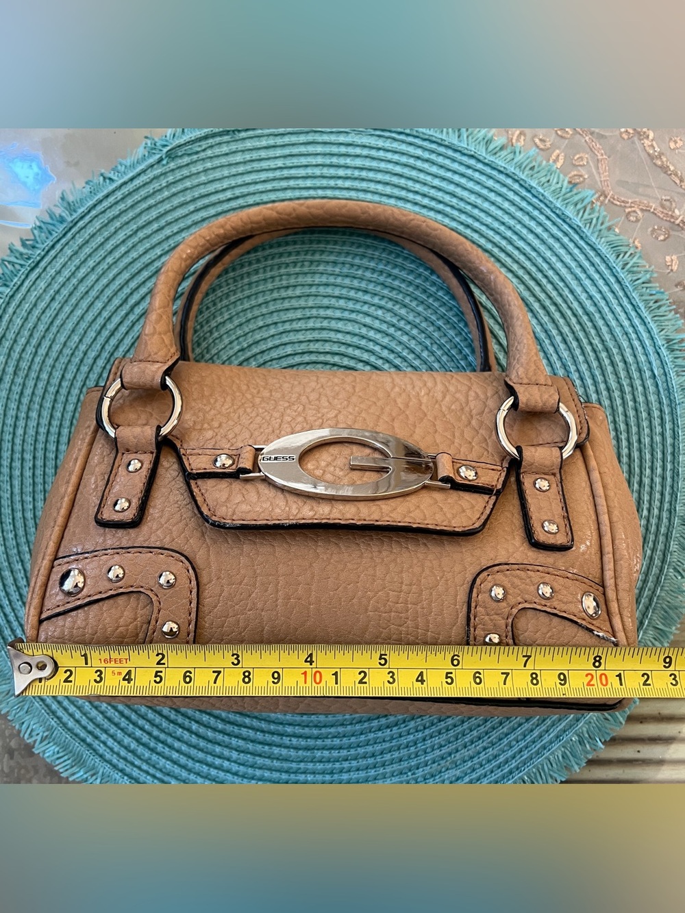GUESS Vintage Y2K Mini Satchel with Silver G Accent - Picture 8 of 10